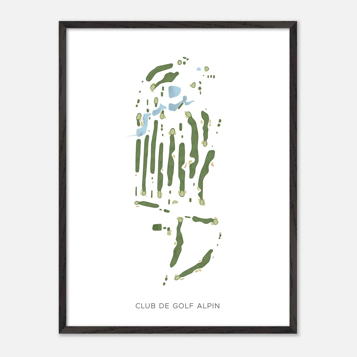 Club de Golf Alpin Quebec Canada Minimalist Watercolor Map Poster - Image 2