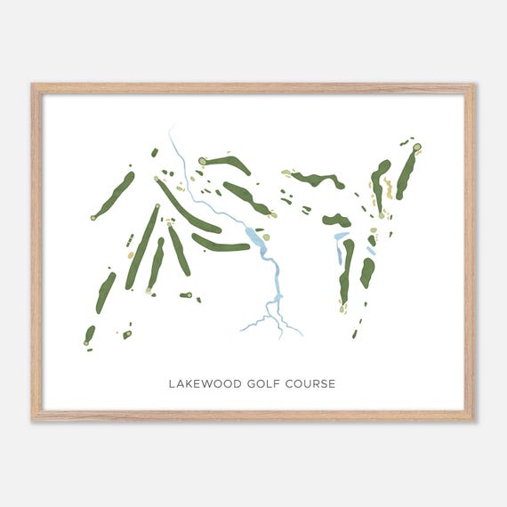 Lakewood Golf Course In Madison Maine Modern Watercolor Map Golfer Gift Golf Wall Art Golf Poster Print Course Layout