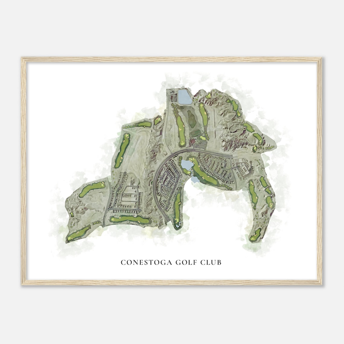 Conestoga Golf Club Nevada Classic Watercolor Map Golfer Gift Golf Wall Art Golf Poster Print Course Layout