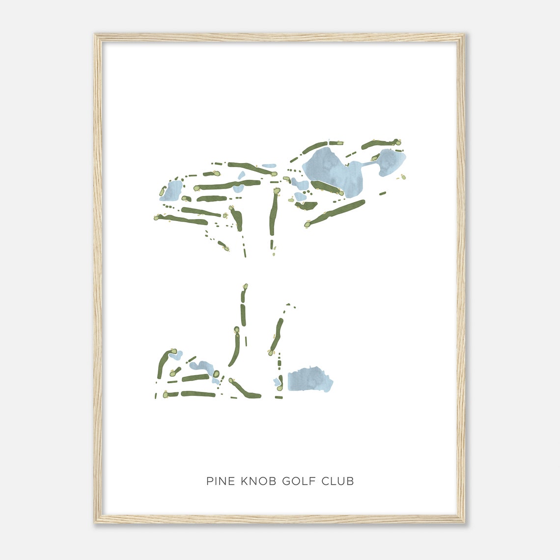Pine Knob Golf Club Modern Watercolor Course Map Golfer Gift Poster - Image 2