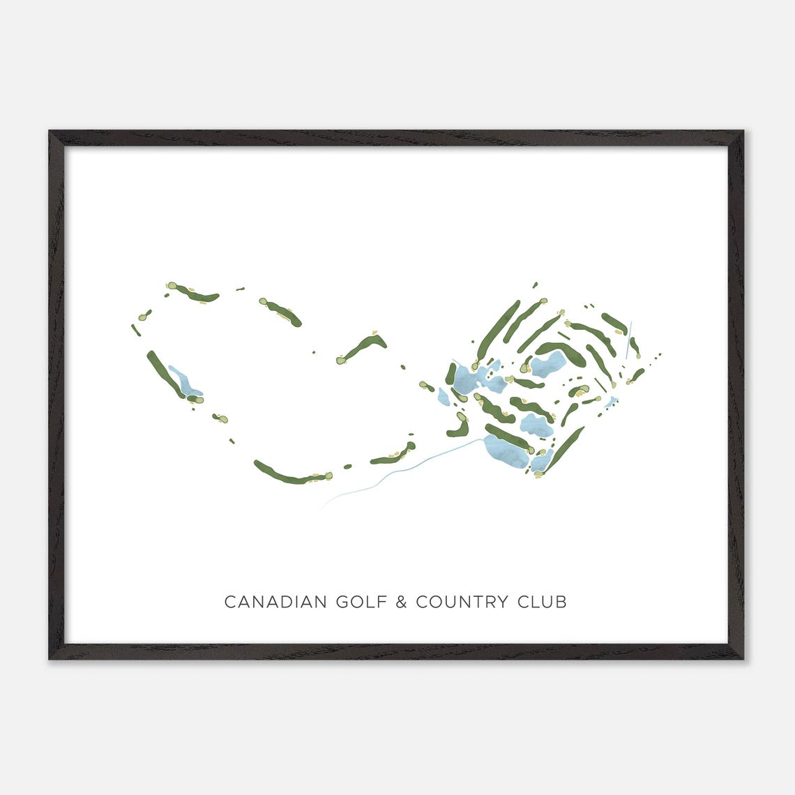 Canadian Golf Country Club Canada Modern Watercolor Map Poster - Image 4
