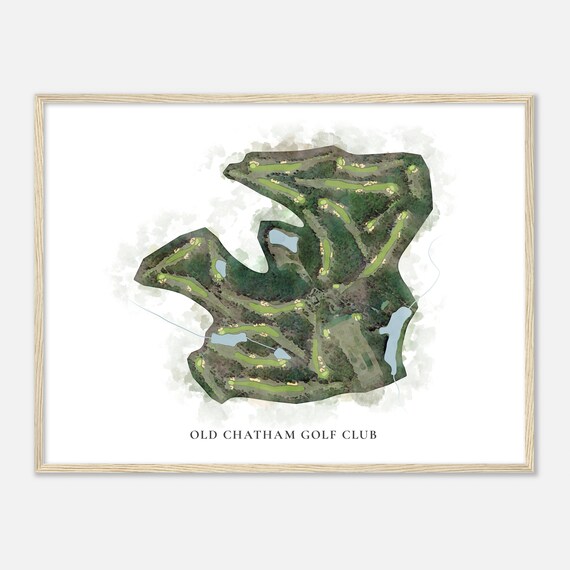Old Chatham Golf Club North Carolina Classic Watercolor Golf Map Poster