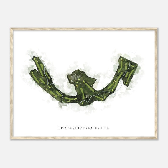 Brookshire Golf Club Indiana Classic Watercolor Map Golfer Gift Golf Wall Art Golf Poster Print Course Layout