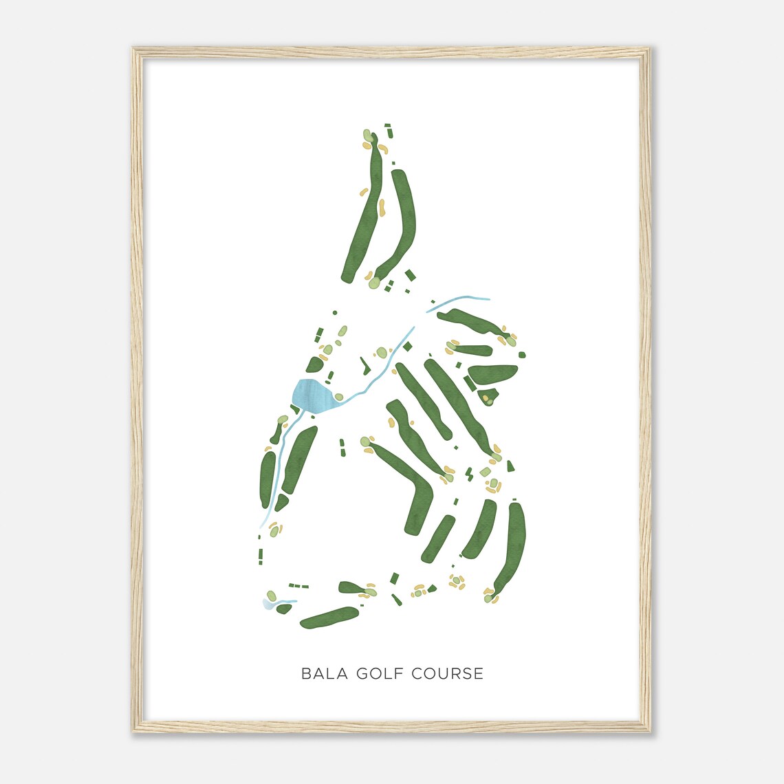 Bala Golf Course Pennsylvania Modern Watercolor Map Golfer Gift Golf Wall Art Golf Poster Print Course Layout