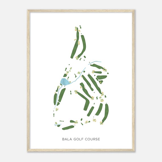 Bala Golf Course Pennsylvania Modern Watercolor Map Golfer Gift Golf Wall Art Golf Poster Print Course Layout