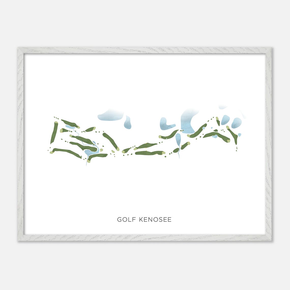 Golf Kenosee Canada Modern Scenic Watercolor Course Map Poster - Image 3