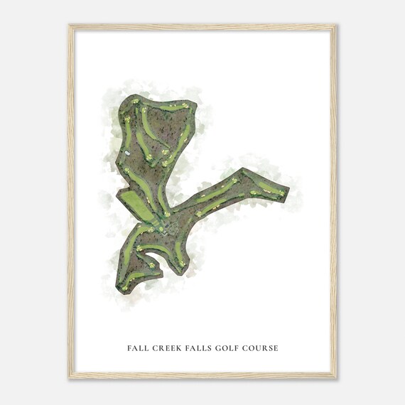 Fall Creek Falls Golf Course Tennessee Classic Watercolor Poster