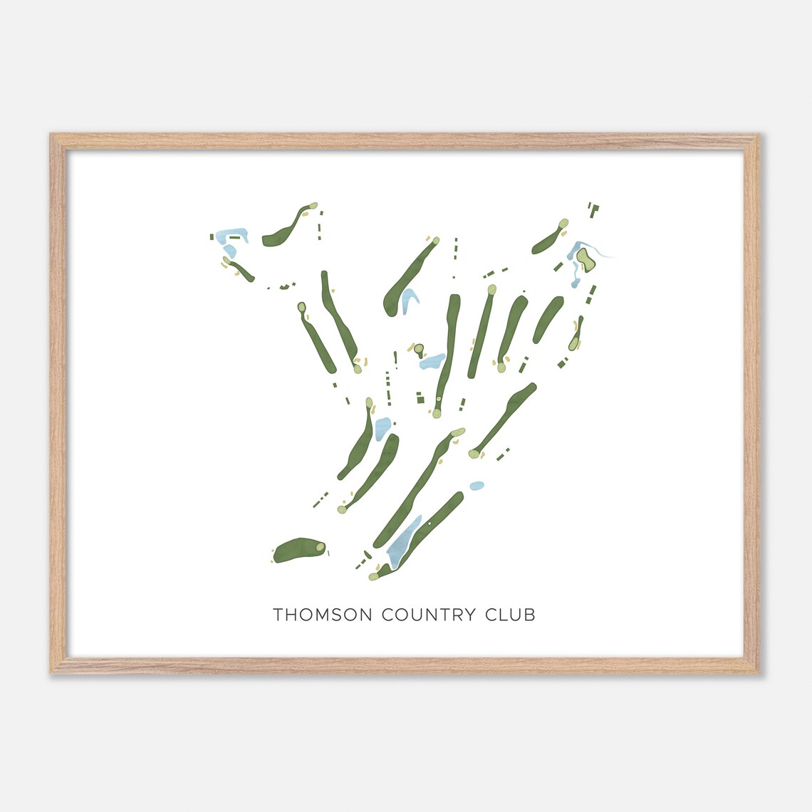 Thomson Country Club Watercolor Map, Golf Poster Print