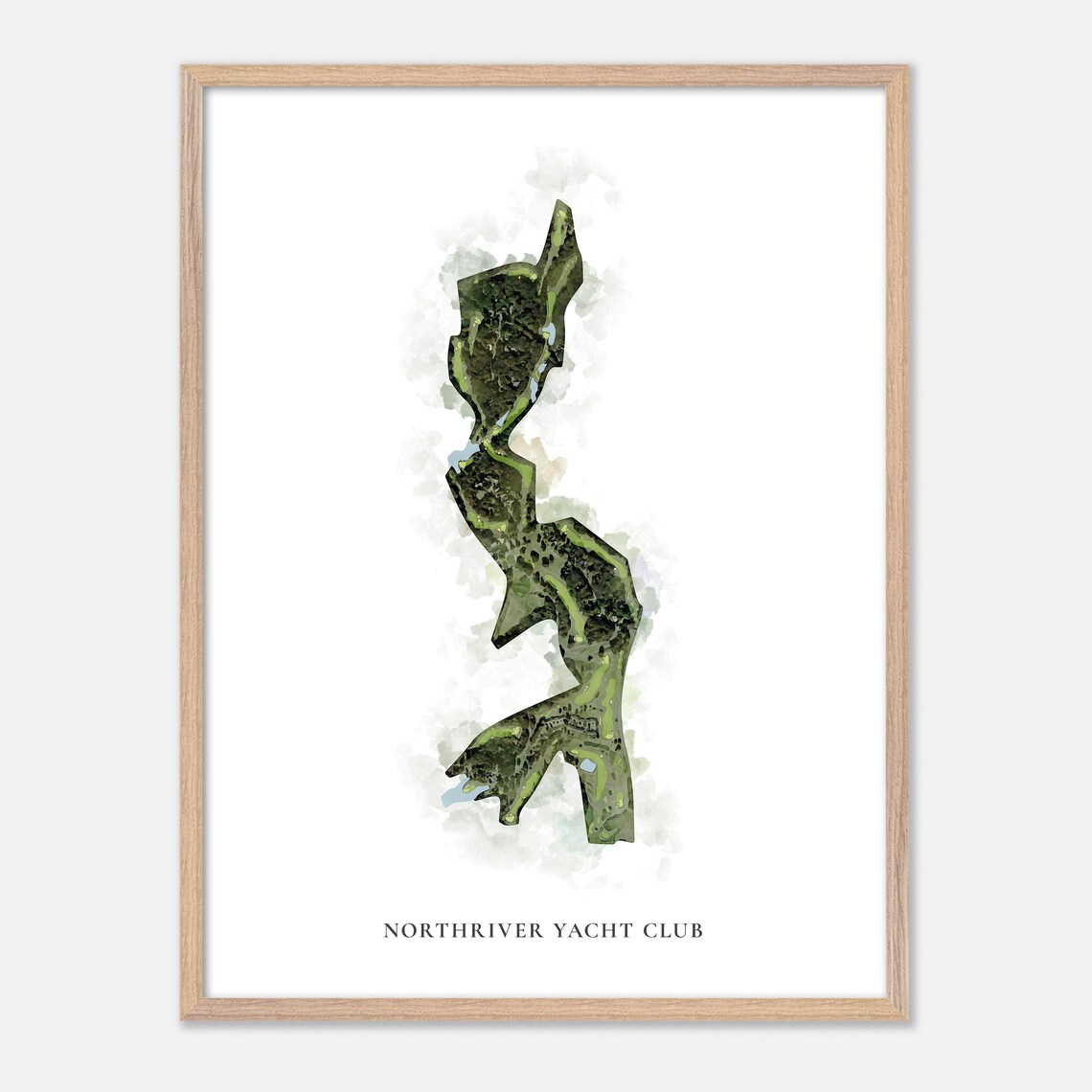 Northriver Yacht Club Tuscaloosa Alabama Watercolor Map Poster - Image 6