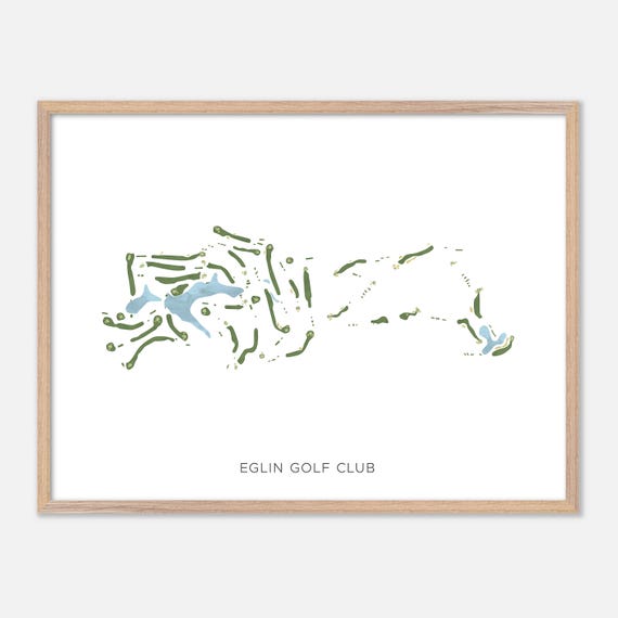 Eglin Golf Club In Niceville Florida Modern Watercolor Map Golfer Gift Golf Wall Art Golf Poster Print Course Layout