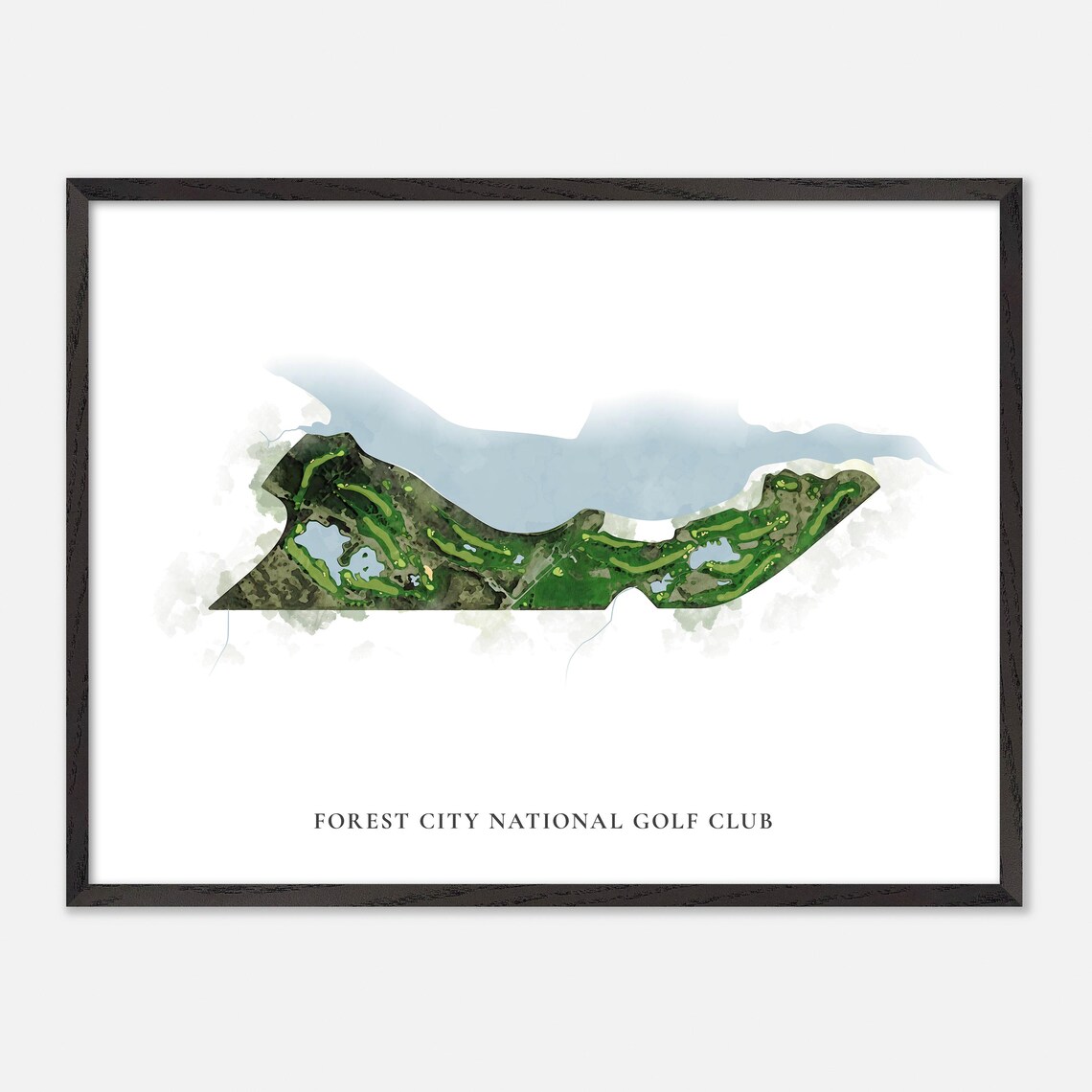 Forest City National Golf Club London Canada Watercolor Map Poster - Image 4