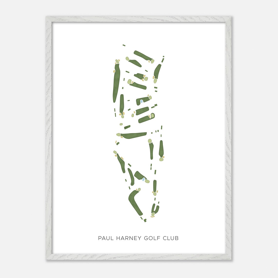 Paul Harney Golf Club Modern Minimalist Watercolor Map Poster - Image 2