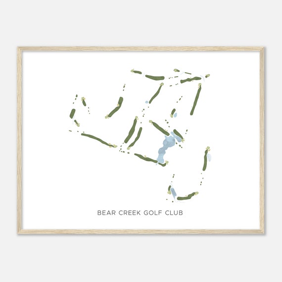 Bear Creek Golf Club Missouri Modern Watercolor Map Golfer Gift Golf Wall Art Golf Poster Print Course Layout
