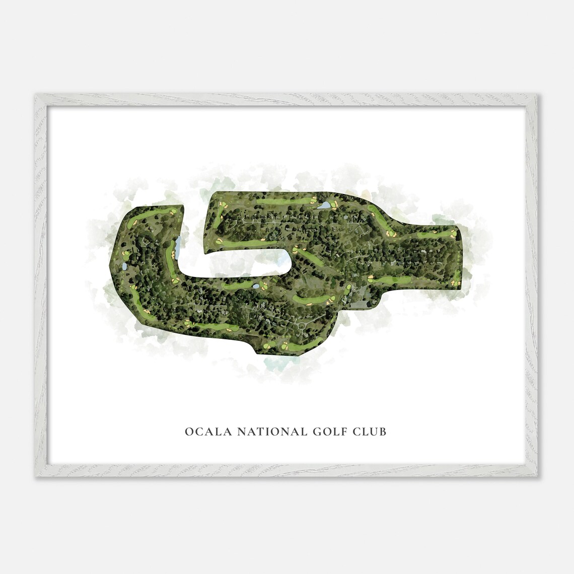 Ocala National Golf Club Ocala Florida Classic Watercolor Poster - Image 4