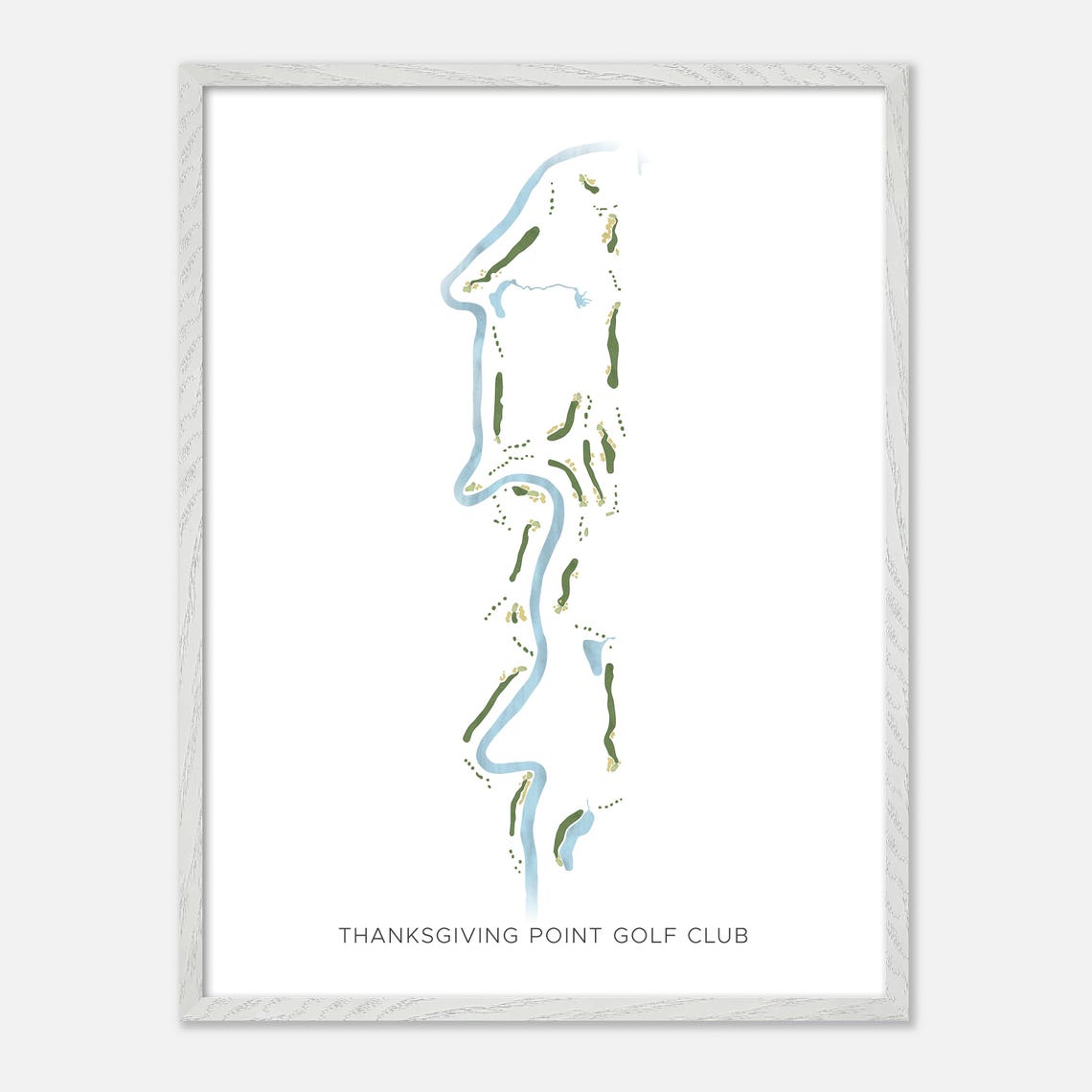 Thanksgiving Point Golf Club Modern Watercolor Course Map Poster - Image 2