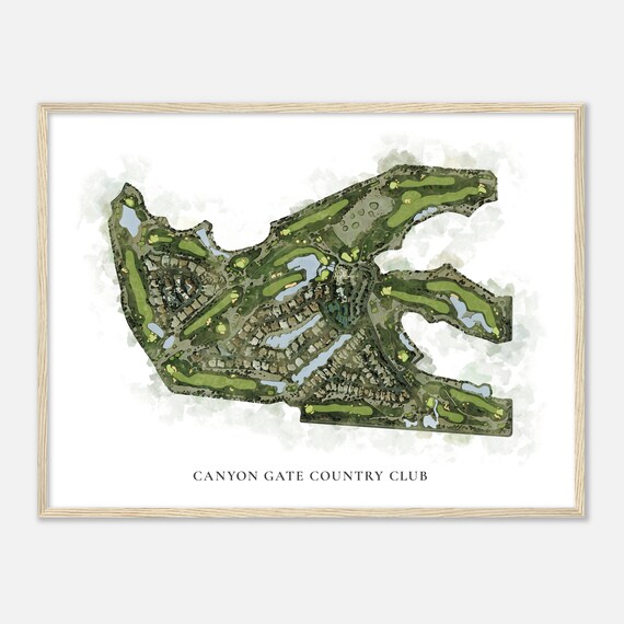 Canyon Gate Country Club Nevada Classic Watercolor Map Golfer Gift Golf Wall Art Golf Poster Print Course Layout