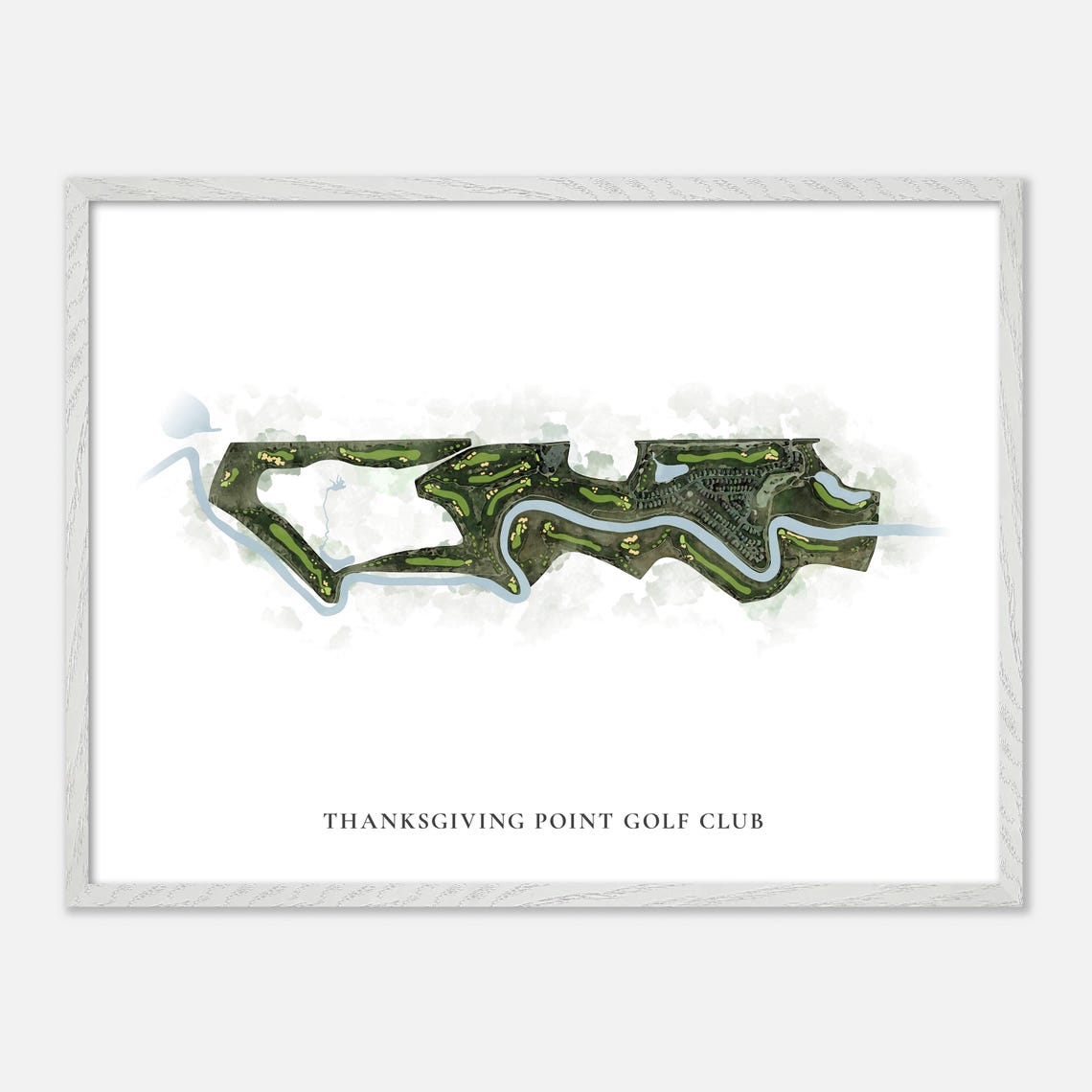 Thanksgiving Point Golf Club Watercolor Course Map Art Poster - Image 4