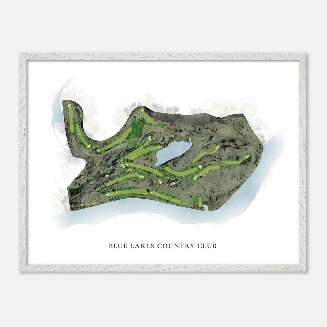 Blue Lakes Country Club Idaho Classic Watercolor Golf Map Poster - Image 4