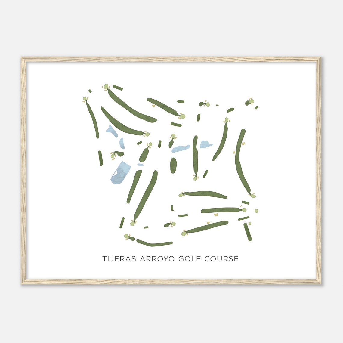 Tijeras Arroyo Golf Course New Mexico Minimalist Watercolor Map Poster - Image 2
