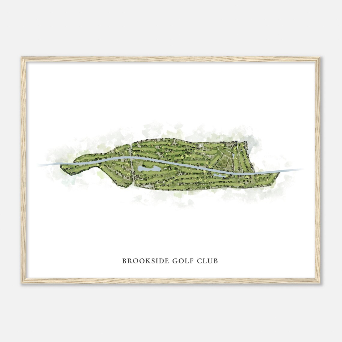 Brookside Golf Club California Classic Watercolor Map Golfer Gift Golf Wall Art Golf Poster Print Course Layout - Image 2
