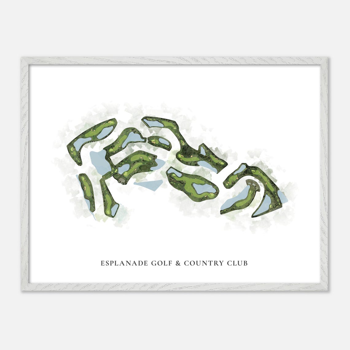 Esplanade Golf Country Club Classic Watercolor Map Art Poster - Image 4