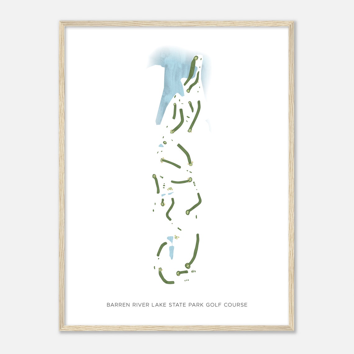 Barren River Lake State Park Golf Course Kentucky Watercolor Poster - Image 2