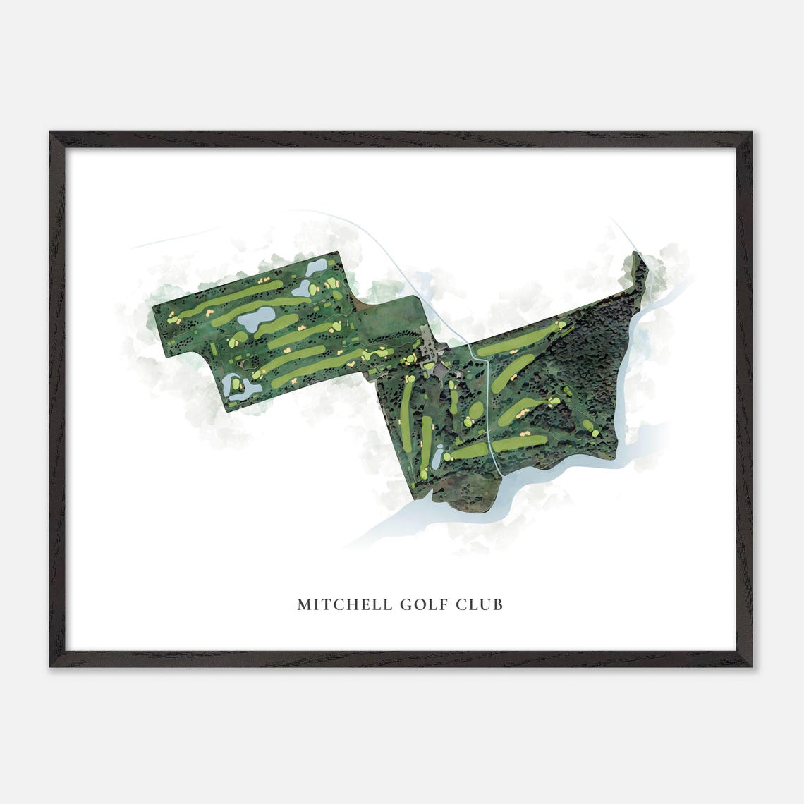 Mitchell Golf Club Mitchell Canada Classic Watercolor Golf Map Poster - Image 4