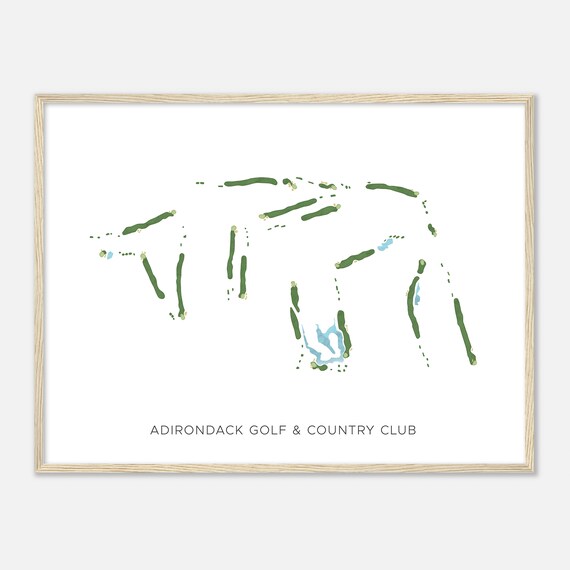 Adirondack Golf Country Club New York Modern Watercolor Map Golfer Gift Golf Wall Art Golf Poster Print Course Layout