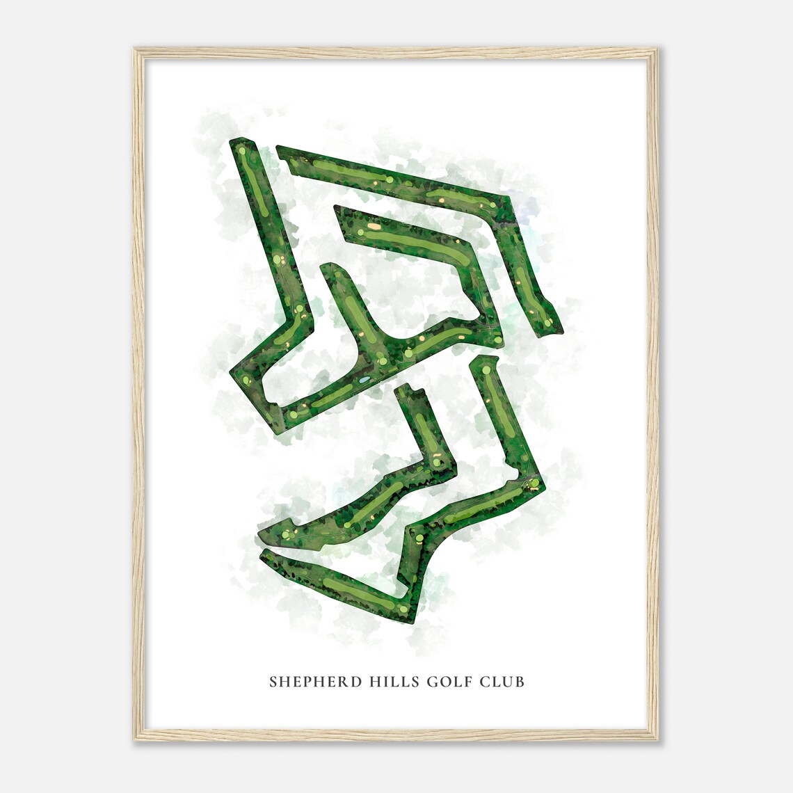 Shepherd Hills Golf Club Pennsylvania Classic Watercolor Map Golfer Gift Golf Wall Art Golf Poster Print Course Layout - Image 2