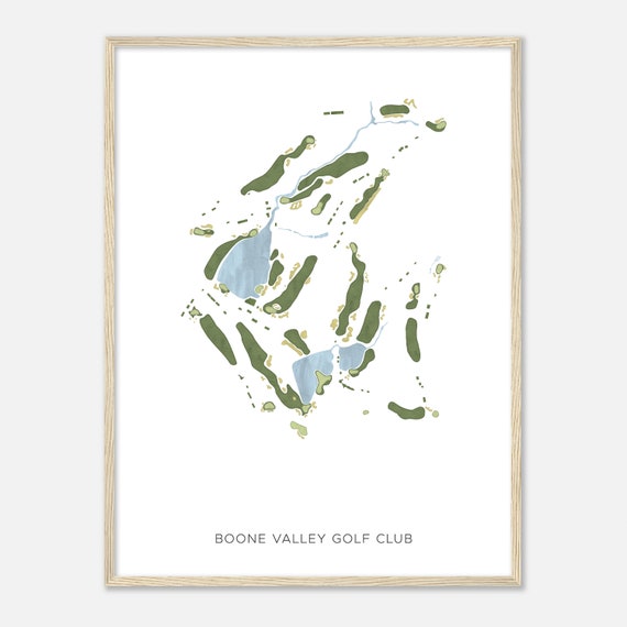 Boone Valley Golf Club Missouri Modern Watercolor Map Golfer Gift Golf Wall Art Golf Poster Print Course Layout