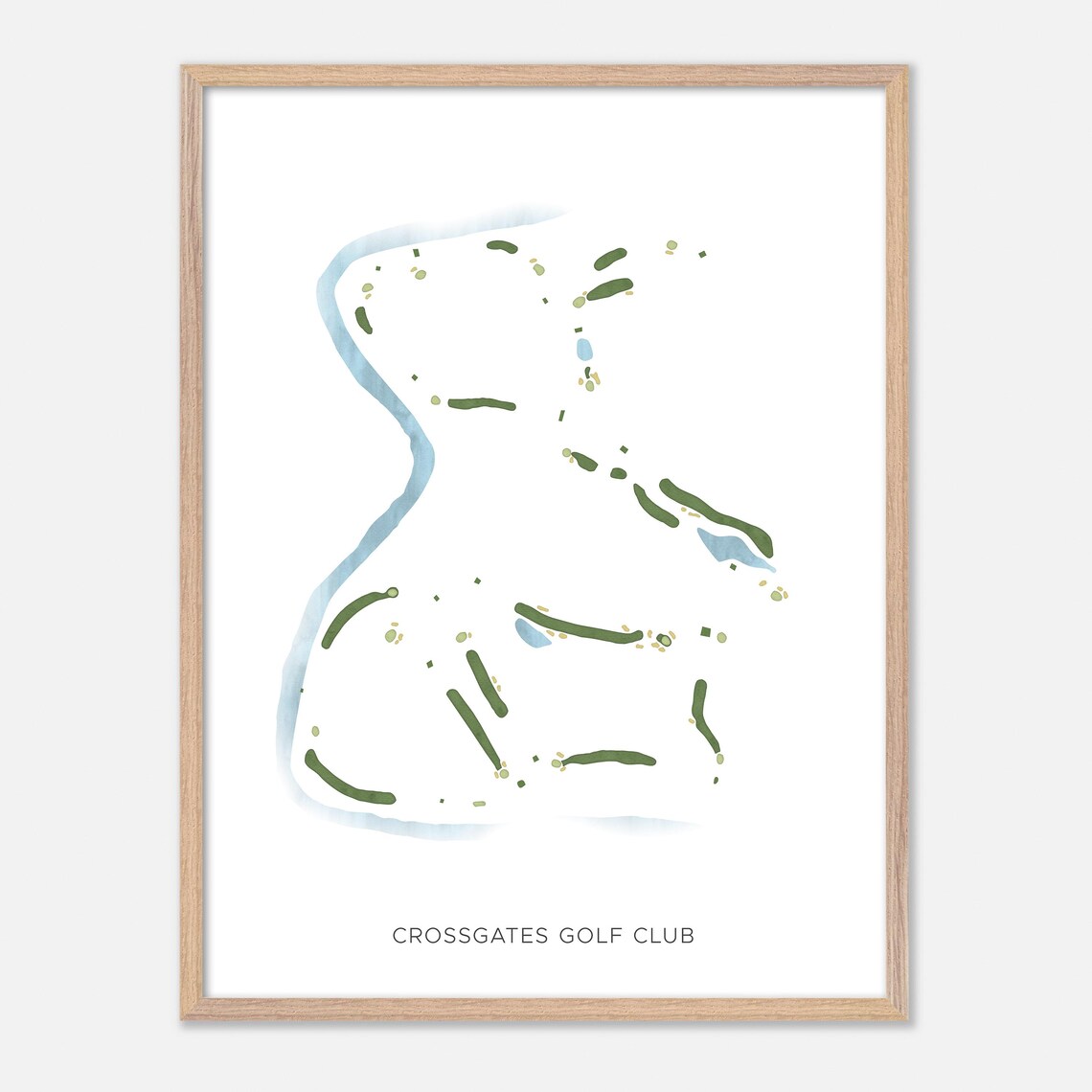 Crossgates Golf Club Pennsylvania Modern Watercolor Map Poster - Image 6