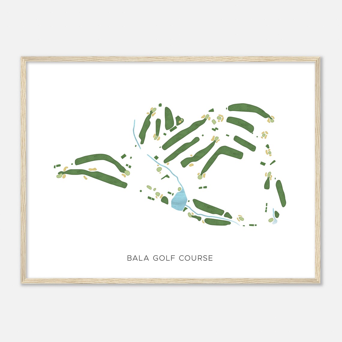 Bala Golf Course Pennsylvania Modern Watercolor Map Golfer Gift Golf Wall Art Golf Poster Print Course Layout - Image 2