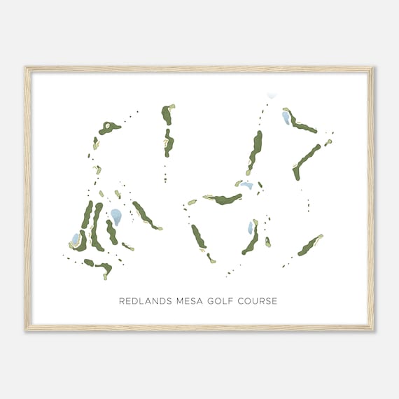 Redlands Mesa Golf Course Colorado Modern Watercolor Map Golfer Gift Golf Wall Art Golf Poster Print Course Layout