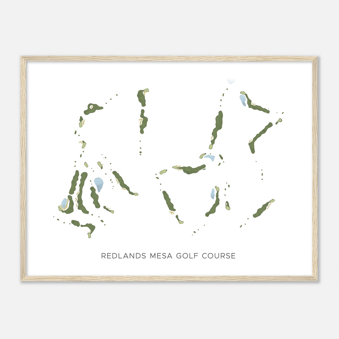 Redlands Mesa Golf Course Colorado Minimalist Watercolor Map Poster