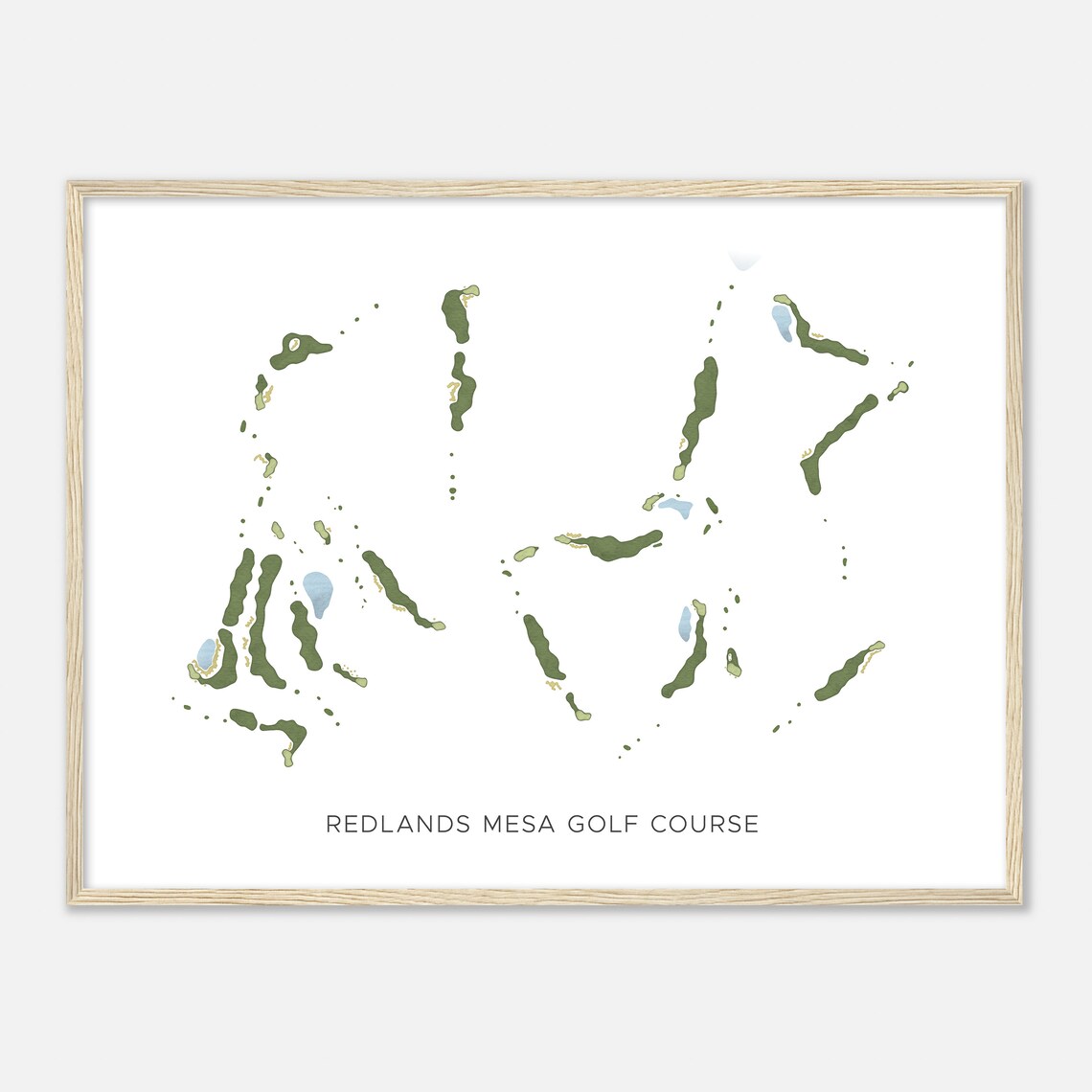 Redlands Mesa Golf Course Colorado Modern Watercolor Map Golfer Gift Golf Wall Art Golf Poster Print Course Layout
