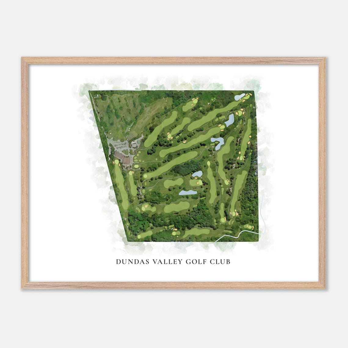 Dundas Valley Golf Club Canada Classic Watercolor Course Map Poster