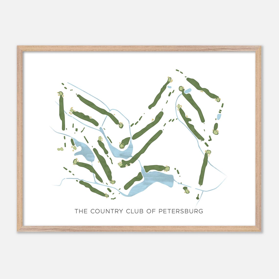 The Country Club Of Petersburg In Petersburg Virginia Modern Watercolor Map Golfer Gift Golf Wall Art Golf Poster Print
