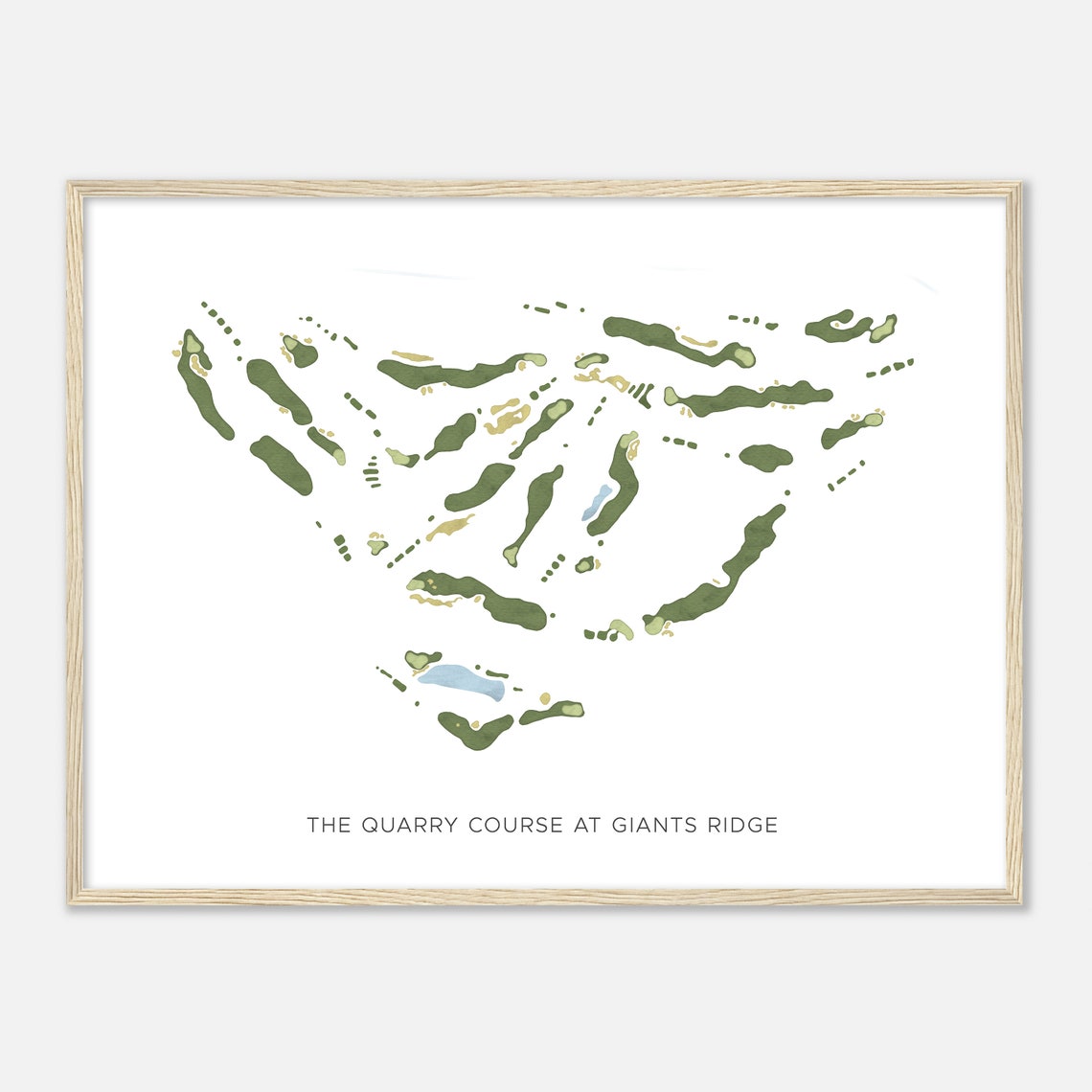 The Quarry Course At Giants Ridge Minimalist Golf Map Poster - Image 2