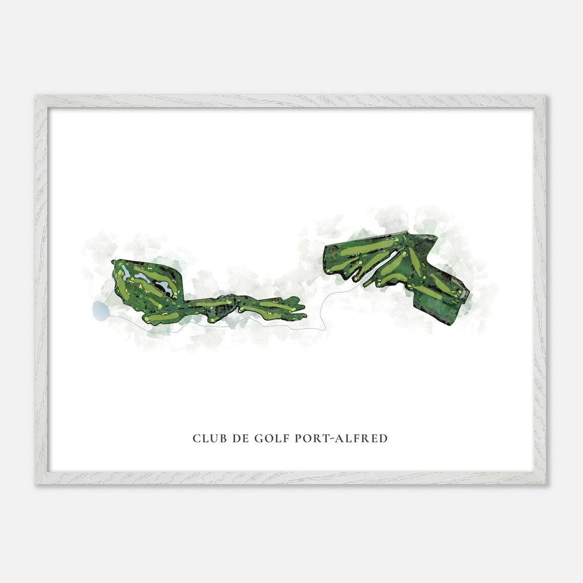 Club de Golf Port-Alfred Saguenay Canada Classic Watercolor Course Map Poster - Image 3