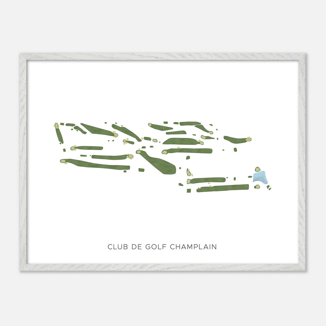 Club de Golf Champlain Canada Minimalist Watercolor Golf Map Poster - Image 3