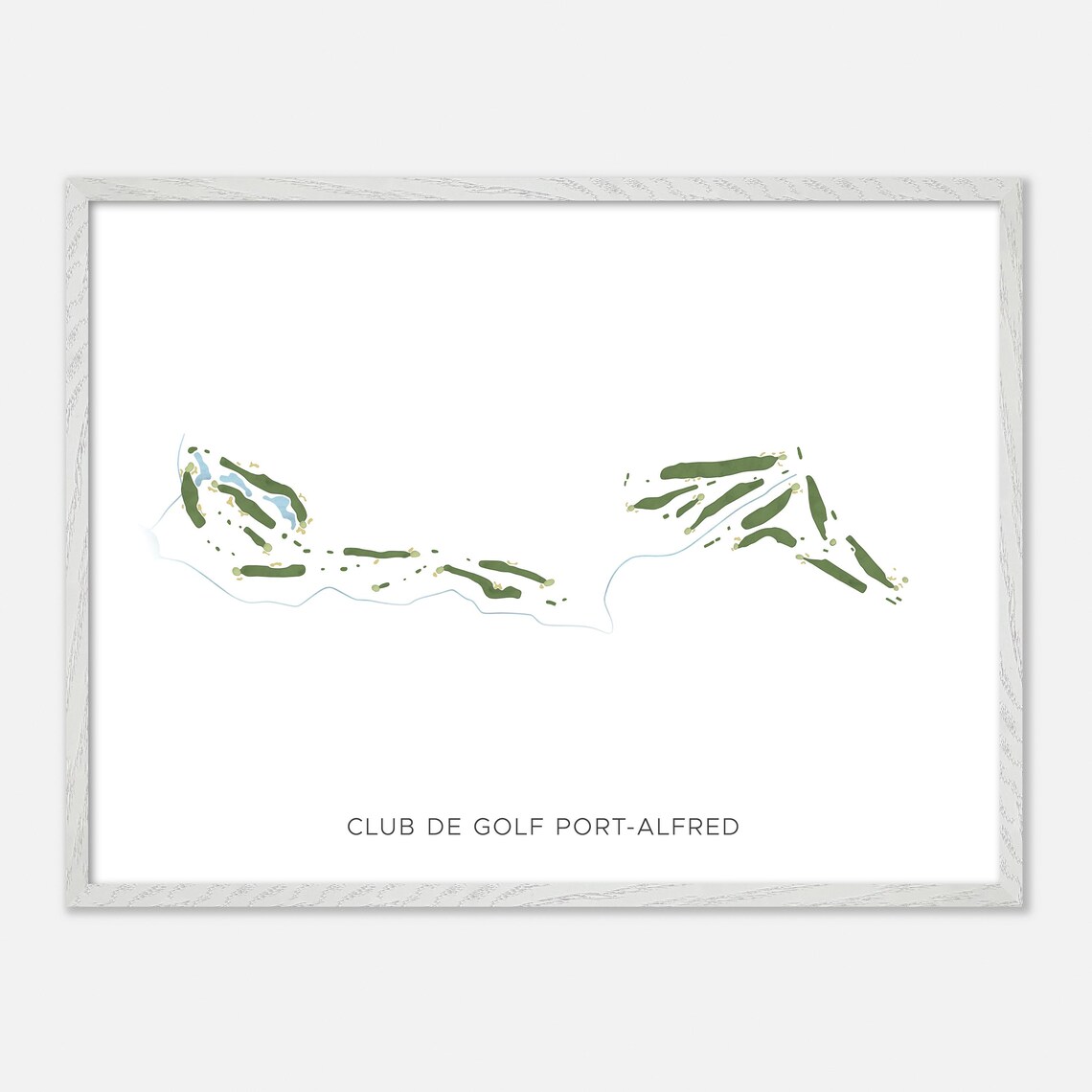 Club de Golf Port-Alfred Saguenay Canada Modern Watercolor Course Map Poster - Image 3