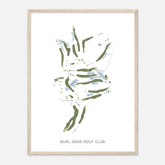 Burl Oaks Golf Club Minnesota Modern Watercolor Map Golfer Gift Golf Wall Art Golf Poster Print Course Layout