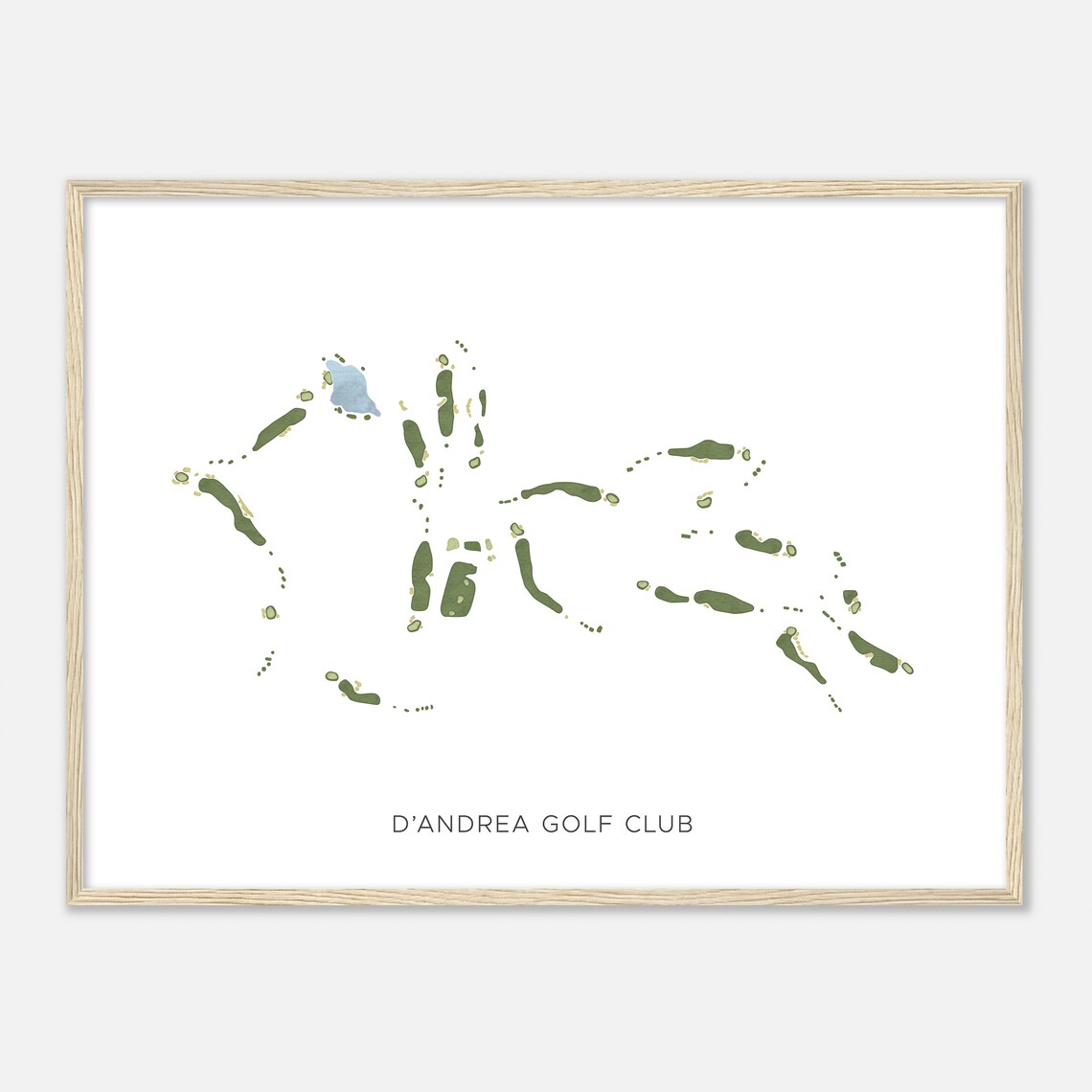 Dandrea Golf Club Nevada Modern Watercolor Map Golfer Gift Golf Wall Art Golf Poster Print Course Layout