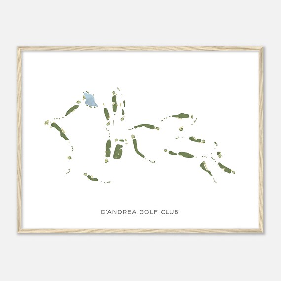 Dandrea Golf Club Nevada Modern Watercolor Map Golfer Gift Golf Wall Art Golf Poster Print Course Layout