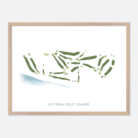 Victoria Golf Course Canada Modern Scenic Watercolor Map Poster