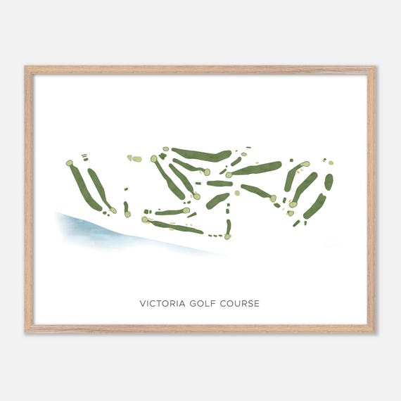 Victoria Golf Course In Canada Modern Watercolor Map Golfer Gift Golf Wall Art Golf Poster Print Course Layout
