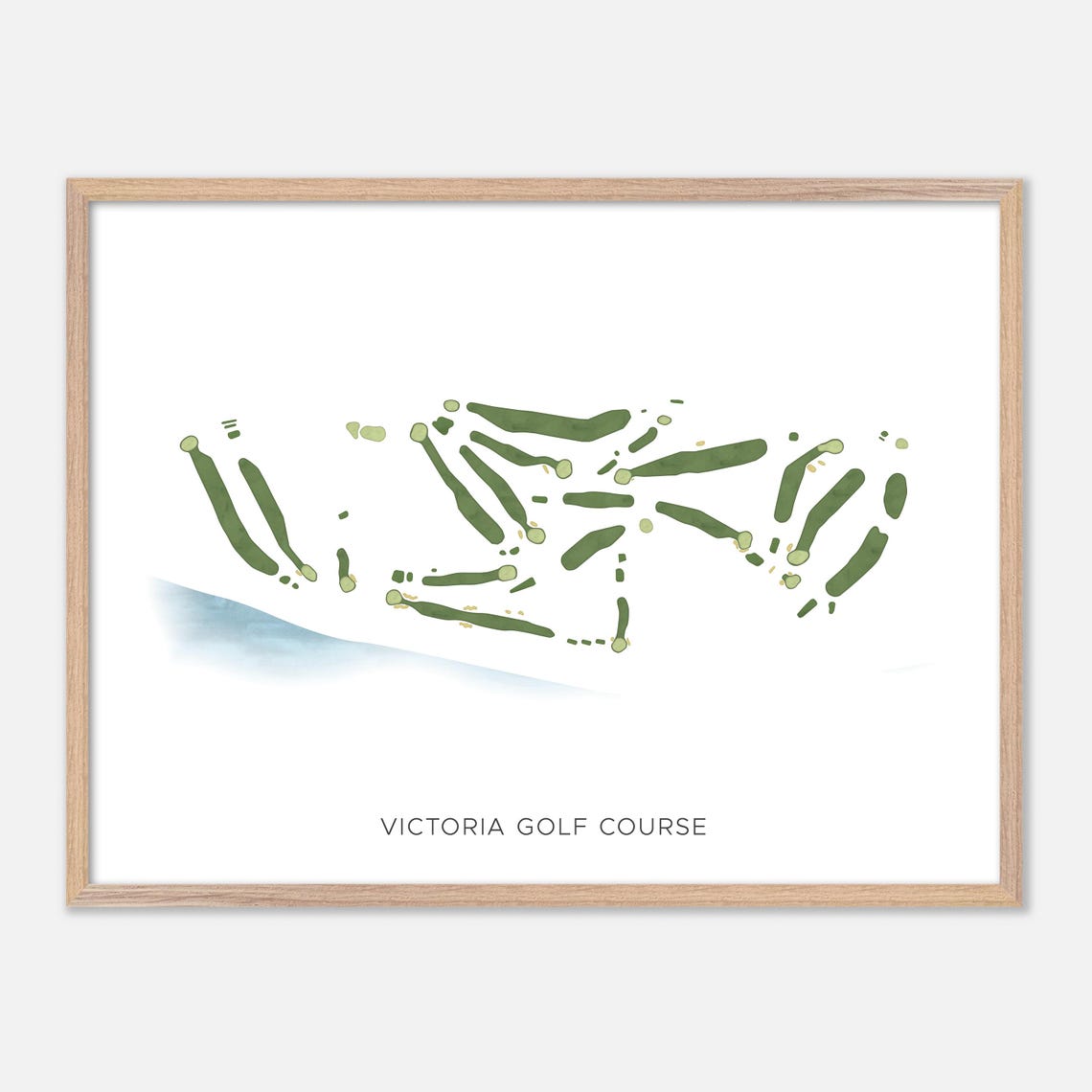 Victoria Golf Course Canada Modern Scenic Watercolor Map Poster