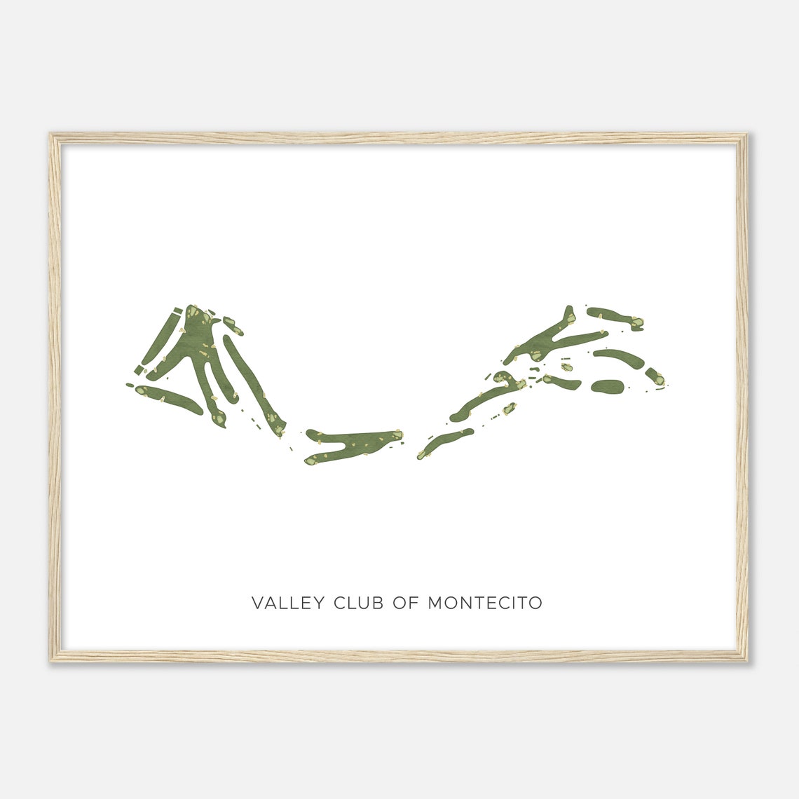 Valley Club of Montecito Minimal Fairway Map Golf Decor Art Poster - Image 2