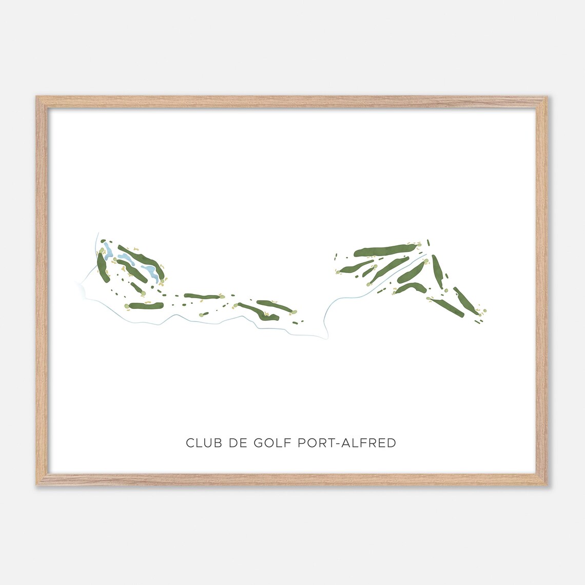 Club de Golf Port-Alfred Saguenay Canada Modern Watercolor Course Map Poster