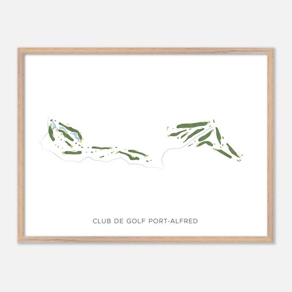 Club De Golf Port Alfred In Saguenay Canada Modern Watercolor Map Golfer Gift Golf Wall Art Golf Poster Print Course Layout